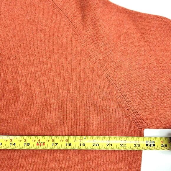 Richard Waithe Cashmere Sweater 1/4 Zip High Neck Burnt Orange L - Picture 11 of 11